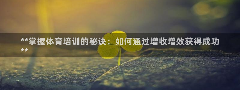 耀世捷科技：**掌握体育培训的秘诀：如何通过增收增效